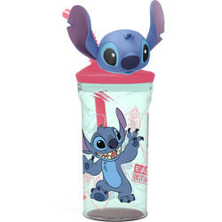 VASO FIGURA 3D STITCH FLOWERS 360ML 904700