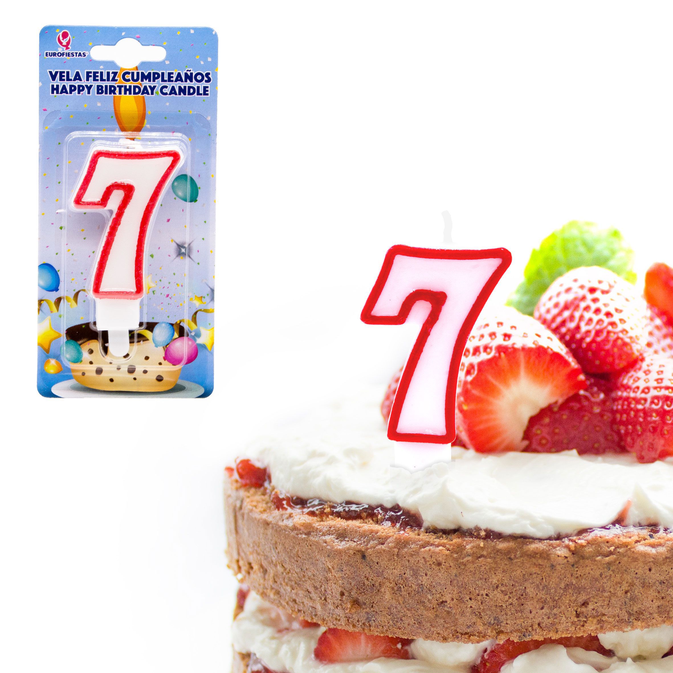 VELA CUMPLE Nº7 BLANCO 900400