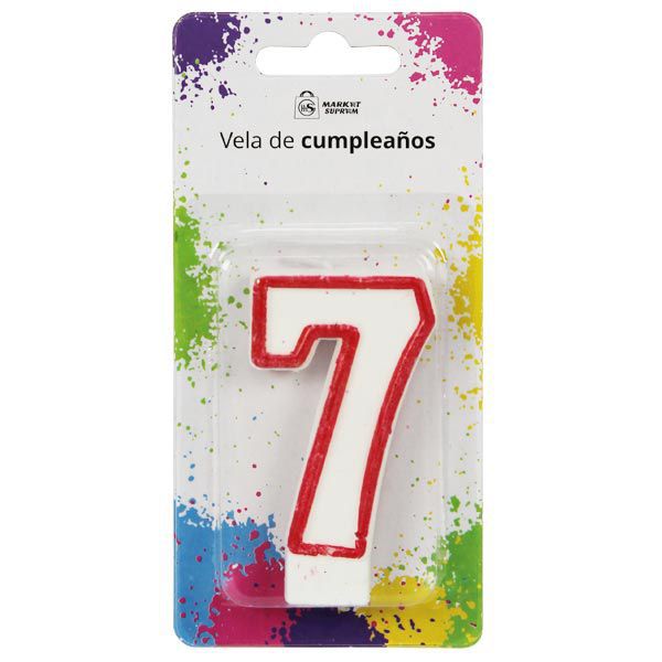 VELA NUMERICA Nº7 7.5CM 90002500