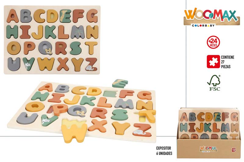 WOOMAX-PUZZLE ALFABETO MADERA 9062500