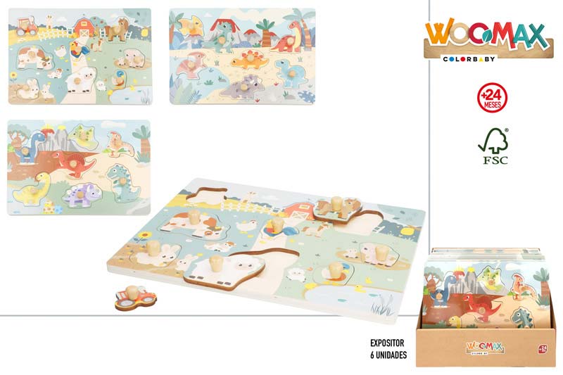 WOOMAX-PUZZLE MADERA DINOSAURIOS 9043500
