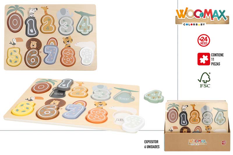 WOOMAX-PUZZLE NUMEROS MADERA 9047500